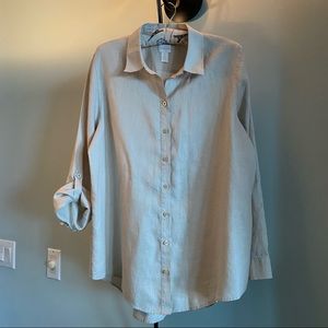 CHICO'S
NO-IRON LINEN BUTTON DOWN